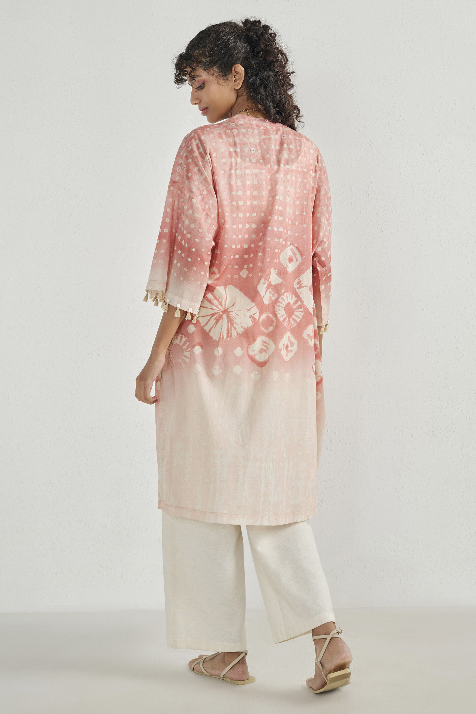Pink Embroidered Long Shrug, Pink, image 6
